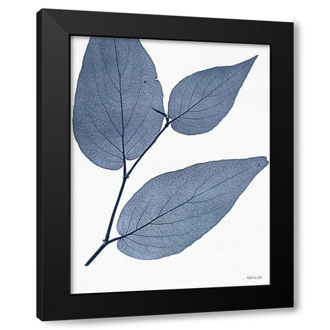 Indigo Nature Study II Black Modern Wood Framed Art Print with Double Matting by Stellar Design Studio