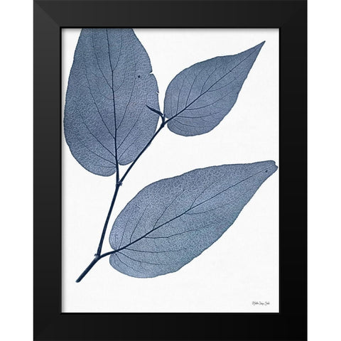 Indigo Nature Study II Black Modern Wood Framed Art Print by Stellar Design Studio