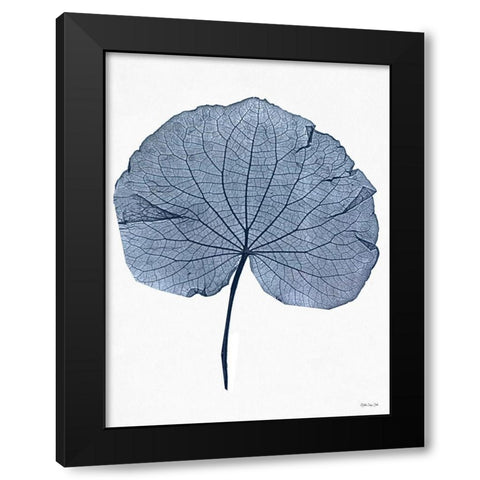 Indigo Nature Study IV Black Modern Wood Framed Art Print by Stellar Design Studio