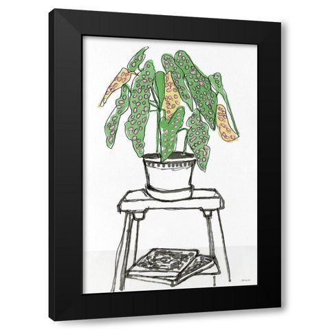 House Plant Study I Black Modern Wood Framed Art Print with Double Matting by Stellar Design Studio