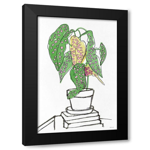 House Plant Study II Black Modern Wood Framed Art Print by Stellar Design Studio