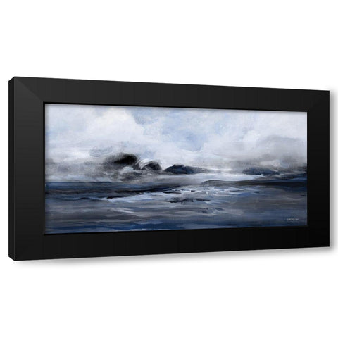 Distant Calm I Black Modern Wood Framed Art Print with Double Matting by Stellar Design Studio