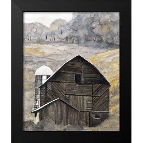 Thomas Mill Black Modern Wood Framed Art Print by Stellar Design Studio