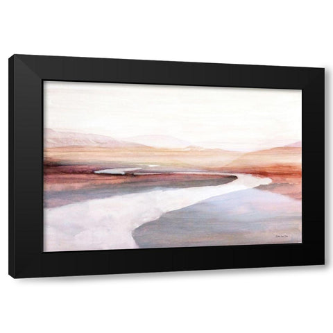 The Painted Desert Black Modern Wood Framed Art Print with Double Matting by Stellar Design Studio