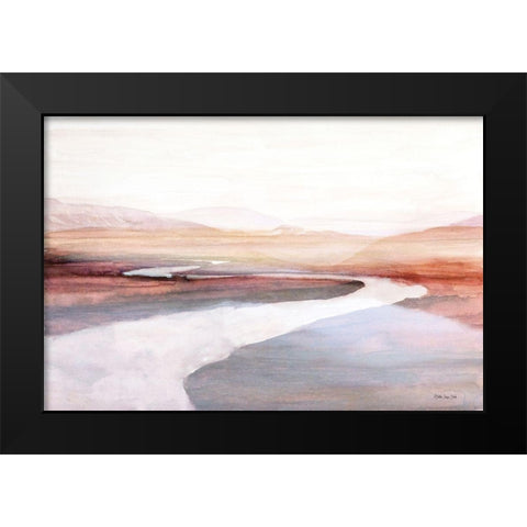 The Painted Desert Black Modern Wood Framed Art Print by Stellar Design Studio