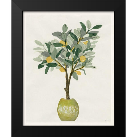 Lemon Tree III Black Modern Wood Framed Art Print by Stellar Design Studio