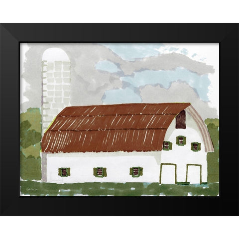 Barn Study II Black Modern Wood Framed Art Print by Stellar Design Studio