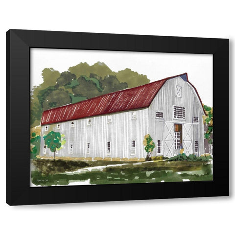 Barn Study III Black Modern Wood Framed Art Print with Double Matting by Stellar Design Studio