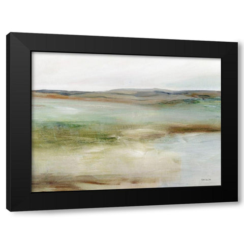 Meadow View II Black Modern Wood Framed Art Print with Double Matting by Stellar Design Studio