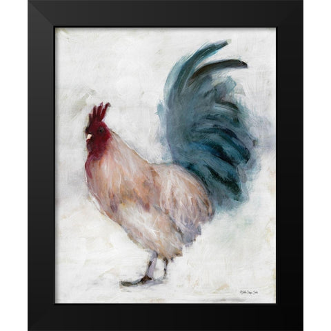 Transitional Rooster II Black Modern Wood Framed Art Print by Stellar Design Studio