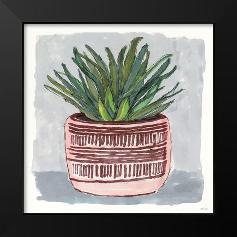 Potted Agave I Black Modern Wood Framed Art Print by Stellar Designs Studio