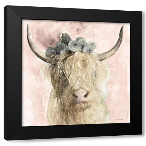 Highland Pretty   Black Modern Wood Framed Art Print with Double Matting by Stellar Design Studio