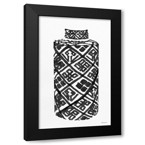 Tile Vase 2    Black Modern Wood Framed Art Print by Stellar Design Studio