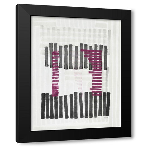 Intersecting Lines 1 Black Modern Wood Framed Art Print by Stellar Designs Studio