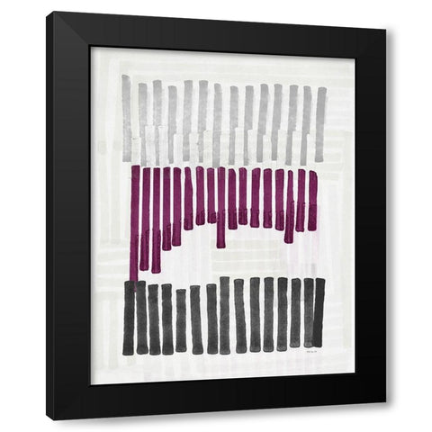 Intersecting Lines 2 Black Modern Wood Framed Art Print by Stellar Designs Studio