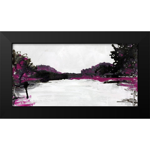 Summer Simmer Black Modern Wood Framed Art Print by Stellar Designs Studio