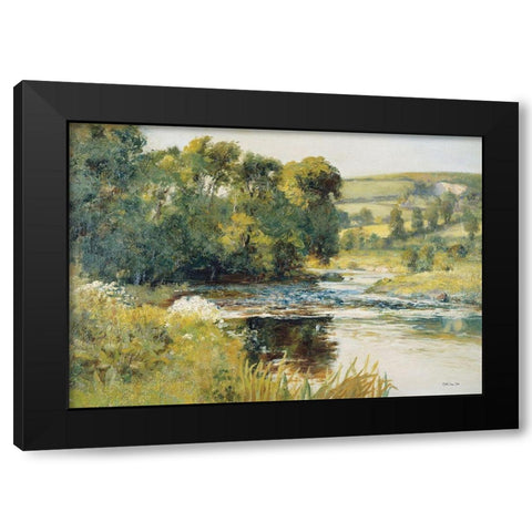 Landscape Black Modern Wood Framed Art Print with Double Matting by Stellar Design Studio