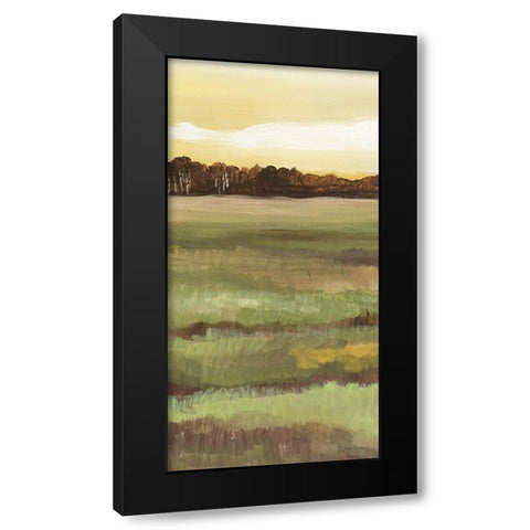 Land 4 Black Modern Wood Framed Art Print with Double Matting by Stellar Design Studio