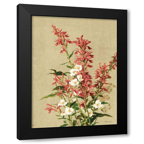 Meadow Flowers 2 Black Modern Wood Framed Art Print by Stellar Design Studio