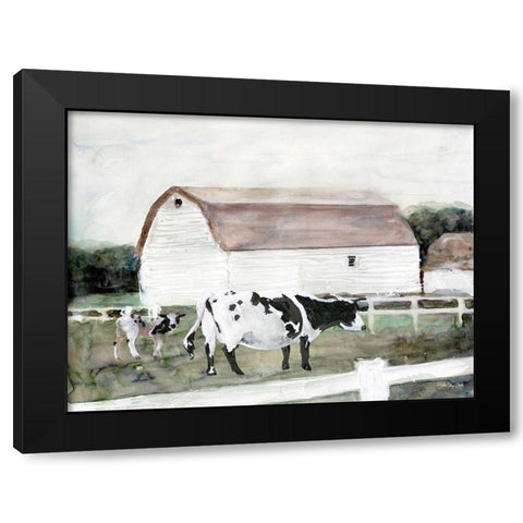 Country Farm     Black Modern Wood Framed Art Print with Double Matting by Stellar Design Studio