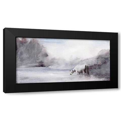 Far From Home Black Modern Wood Framed Art Print by Stellar Designs Studio