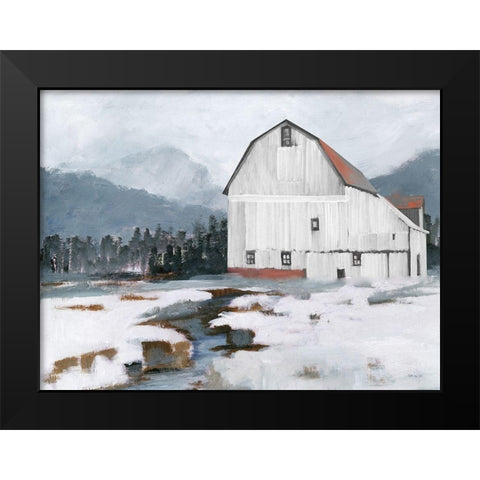 The Old Barn   Black Modern Wood Framed Art Print by Stellar Design Studio