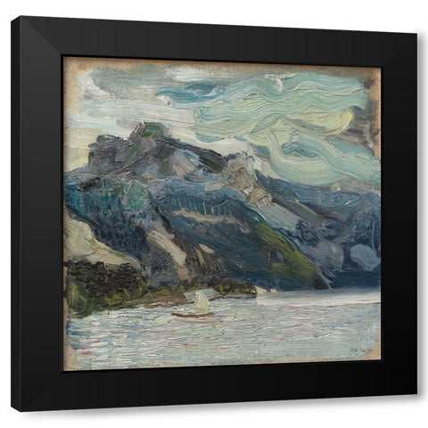 Mountain Blues     Black Modern Wood Framed Art Print by Stellar Design Studio