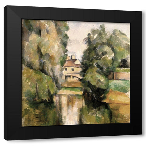 Tree Framed House    Black Modern Wood Framed Art Print with Double Matting by Stellar Design Studio