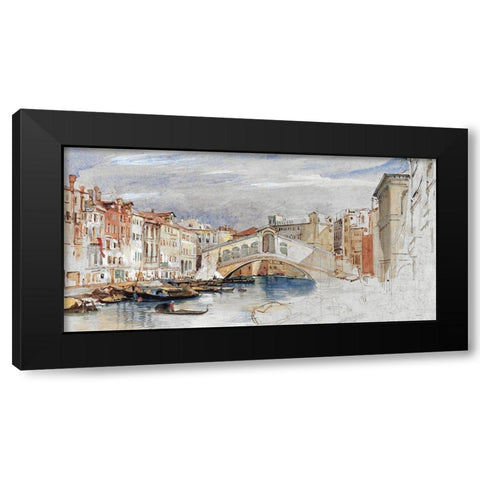 The Grand Canal Black Modern Wood Framed Art Print by Stellar Design Studio