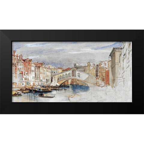 The Grand Canal Black Modern Wood Framed Art Print by Stellar Design Studio