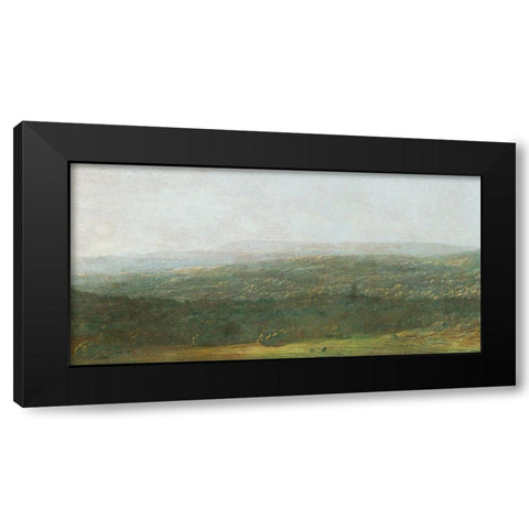 The Valley Falls Black Modern Wood Framed Art Print by Stellar Design Studio