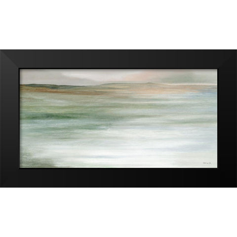 Peaceful Waters Black Modern Wood Framed Art Print by Stellar Design Studio