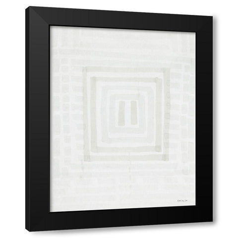 Transparent Lines 2 Black Modern Wood Framed Art Print with Double Matting by Stellar Design Studio