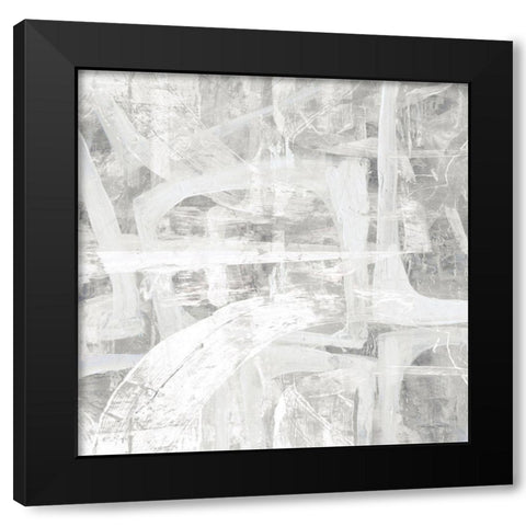 Intertwined 5      Black Modern Wood Framed Art Print by Stellar Design Studio
