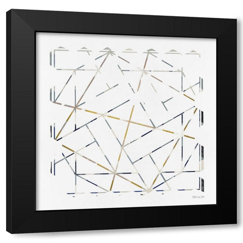 Mosaic 1     Black Modern Wood Framed Art Print with Double Matting by Stellar Design Studio