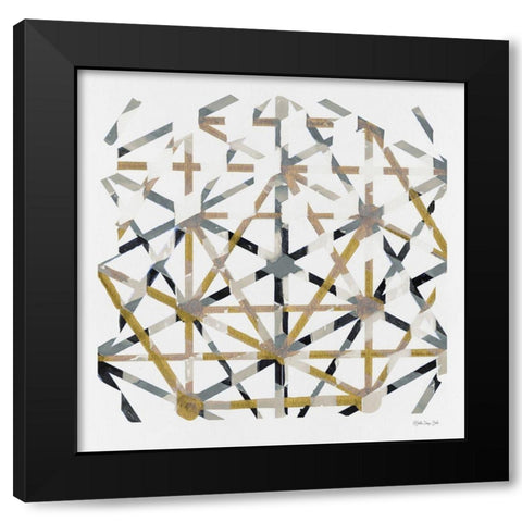 Mosaic 4    Black Modern Wood Framed Art Print with Double Matting by Stellar Design Studio