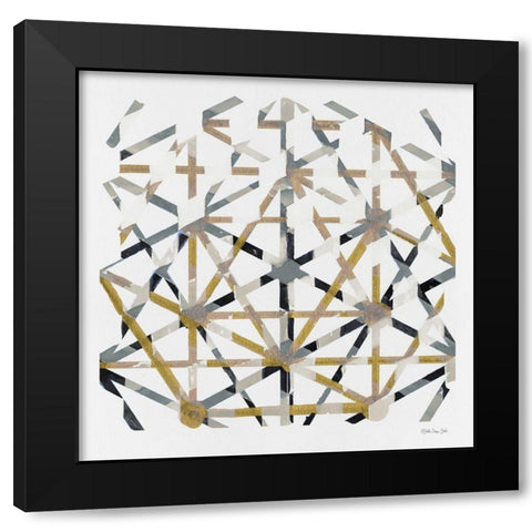 Mosaic 4    Black Modern Wood Framed Art Print by Stellar Design Studio