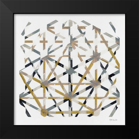 Mosaic 4    Black Modern Wood Framed Art Print by Stellar Design Studio