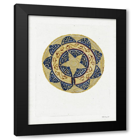 Basket Study 3 Black Modern Wood Framed Art Print with Double Matting by Stellar Design Studio