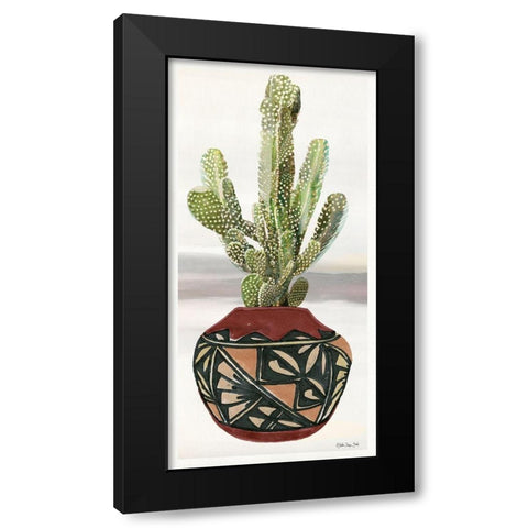 Cactus in Pot 2    Black Modern Wood Framed Art Print by Stellar Design Studio