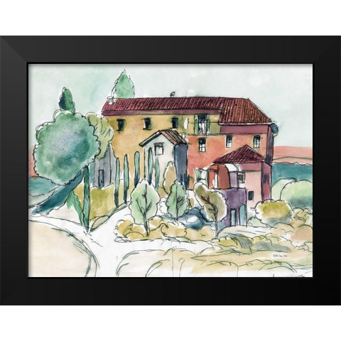 Tuscan Farmhouse Black Modern Wood Framed Art Print by Stellar Design Studio