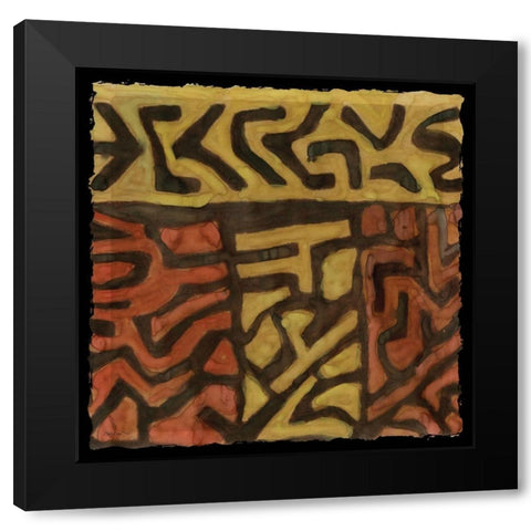 Kuba 2 Black Modern Wood Framed Art Print by Stellar Design Studio