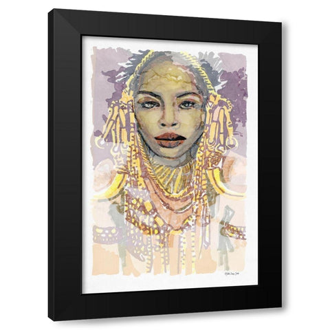 The Queen Black Modern Wood Framed Art Print by Stellar Design Studio