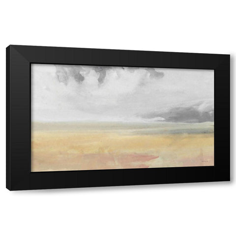 Vague Horizon 1 Black Modern Wood Framed Art Print with Double Matting by Stellar Design Studio