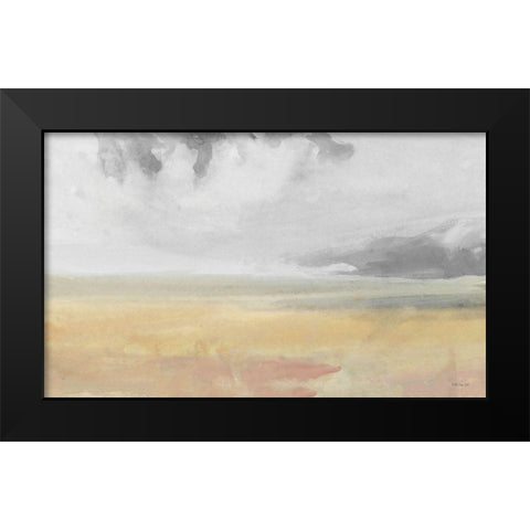 Vague Horizon 1 Black Modern Wood Framed Art Print by Stellar Design Studio