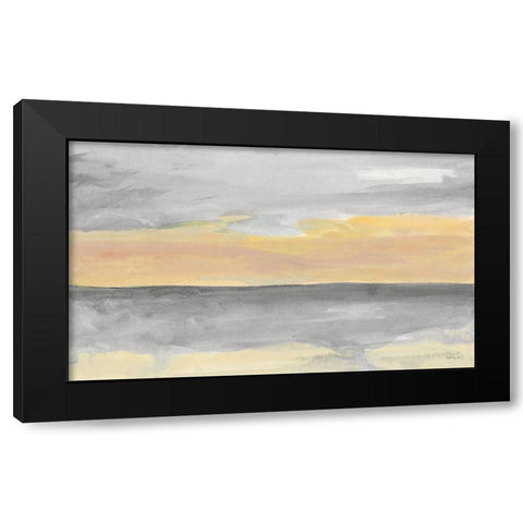 Vague Horizon 2 Black Modern Wood Framed Art Print with Double Matting by Stellar Design Studio