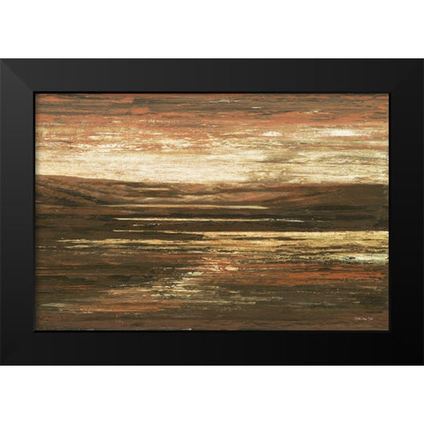 Desert Shadows Black Modern Wood Framed Art Print by Stellar Design Studio