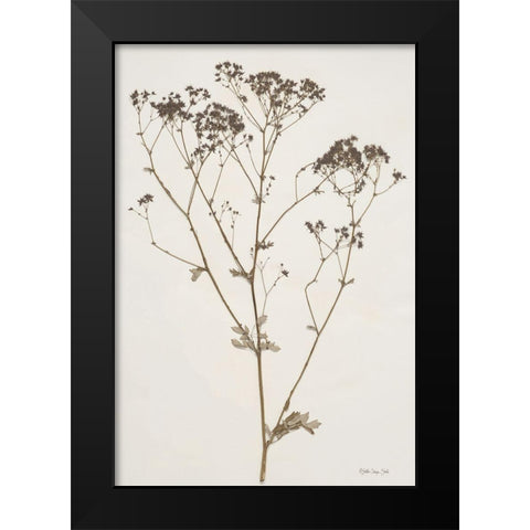 Herbarium Collection 1 Black Modern Wood Framed Art Print by Stellar Design Studio