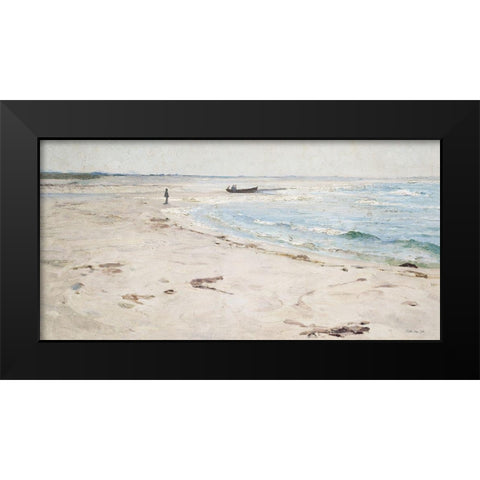 From the Beach Black Modern Wood Framed Art Print by Stellar Design Studio