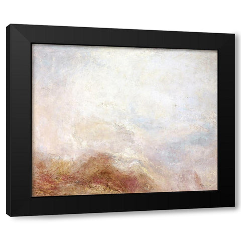 Mountain Clouds Black Modern Wood Framed Art Print with Double Matting by Stellar Design Studio